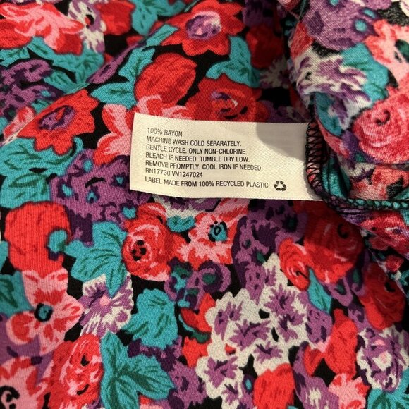 Rixo for Target Womens Dress 10 Ruffle Pink Floral Print Tie-Back Mini Romantic - Picture 7 of 7